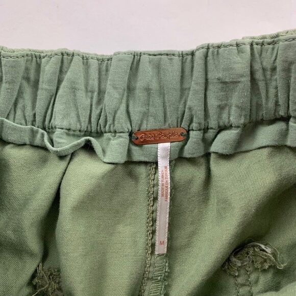 Free People Moss Green Canvas Cadet Button Fly Jogger Chino Pant M - Picture 4 of 8